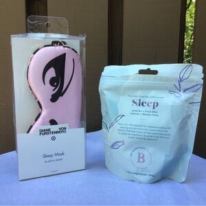 New Diane Von Furstenberg Pink Sleep Mask & Bathologist Sleep Soak